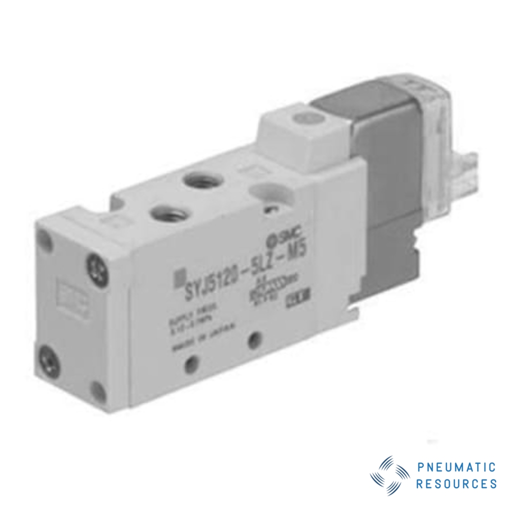Picture of Pneumatic Solenoid Valve - Solenoid One-Touch Fitting 4 mm SYJ5000 Series, SMC, SYJ5123-5LOU-C4-Q