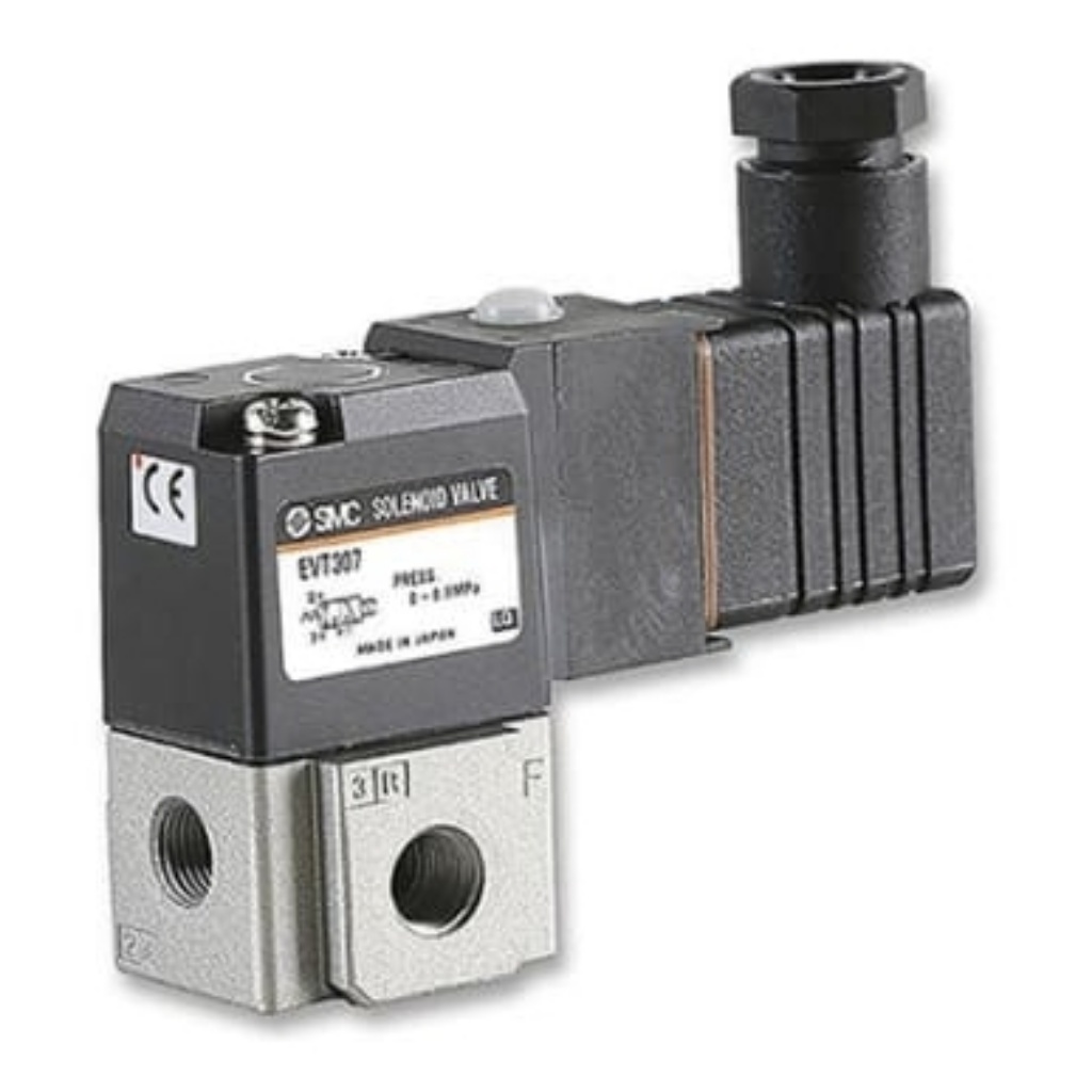Picture of Pneumatic Solenoid Valve - Spring/Solenoid G 1/4 VT317 Series 24V dc, SMC, EVT317V-5DO-02F-Q