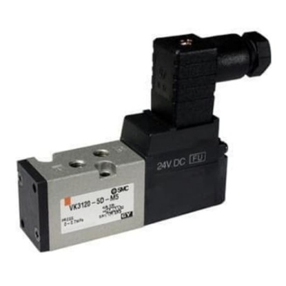 Picture of Solenoid Valve - Solenoid Metric M5 VK3000 Series, SMC, VK3120-5DO-M5-Q