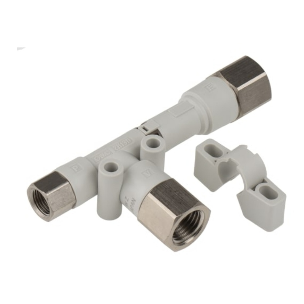 Picture of Vacuum Generator, 1.3mm nozzle , -90kPa 40L/min, ZH series, SMC, ZH13DSA-01-02-02