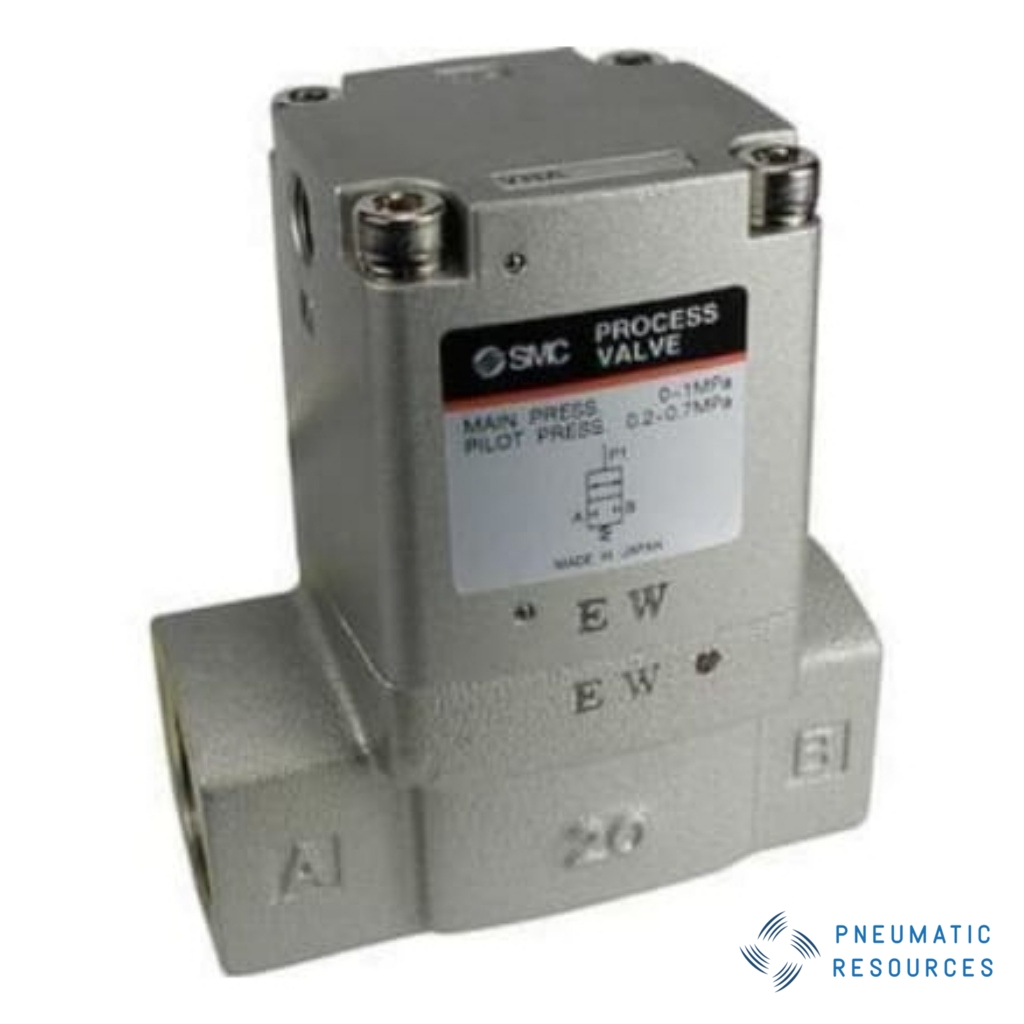 Picture of Axial type Pneumatic Actuated Valve, G 1/2in to Rc (taper) Rc 1/2in, 1 MPa, SMC, VNA201A-F15A