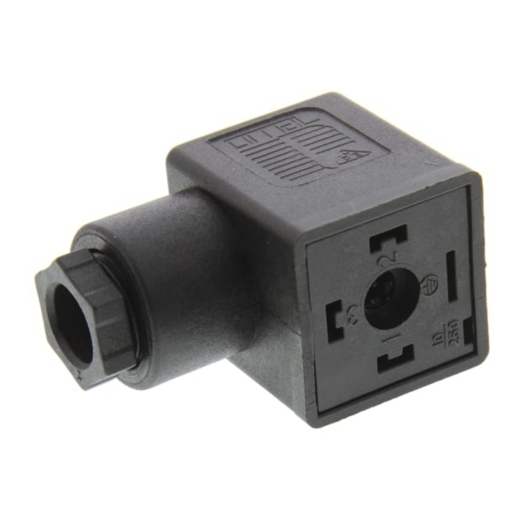 Picture of Solenoid Valve DIN Plug Connector for use with VX2 Solenoid Valve, SMC, A0