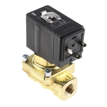 Picture of Solenoid Valve , 2 port(s) , NC, 24 V dc, 1/4in, SMC, VXED2130-02F-5DO1