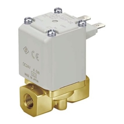 Picture of Solenoid Valve , 2 port(s) , NC, 24 V dc, 1/8in, SMC, VX214AGA