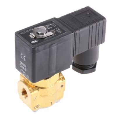 Picture of Solenoid Valve , 3 port(s) , Common, 24 V dc, 1/8in, SMC, VX3114-01F-5D1