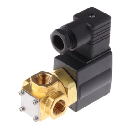 Picture of Solenoid Valve , 3 port(s) , Common, 24 V dc, 3/8in, SMC, VX3334A-03F-5D1