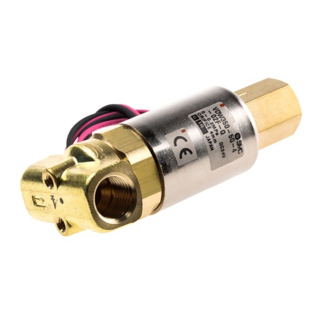 Picture of Solenoid Valve , 3 port(s) , NO/NC, 24 V dc, 1/4in, SMC, VDW350-5G-4-02F-Q